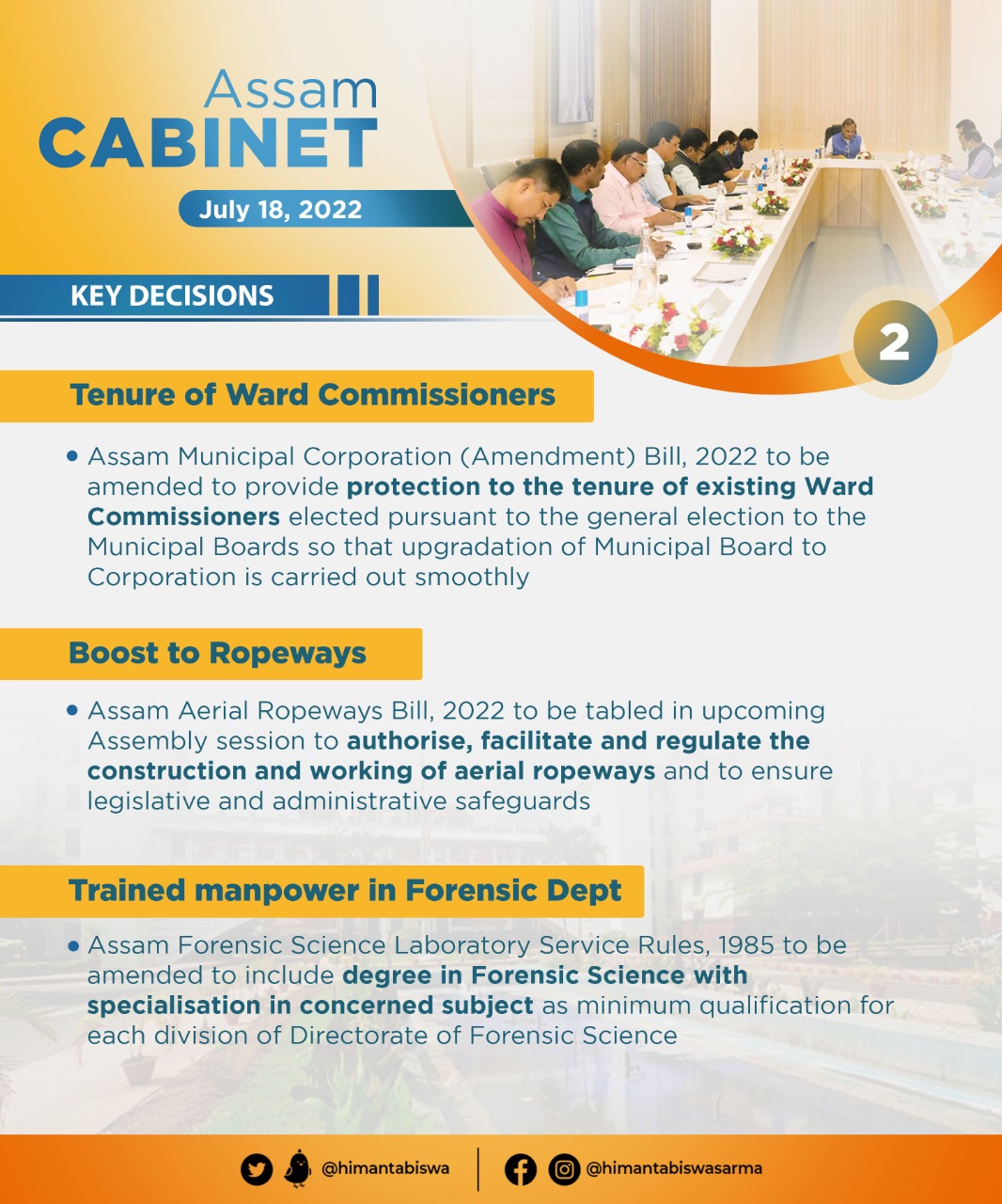 Cabinet Decisions taken on 18 July 2022 (2)