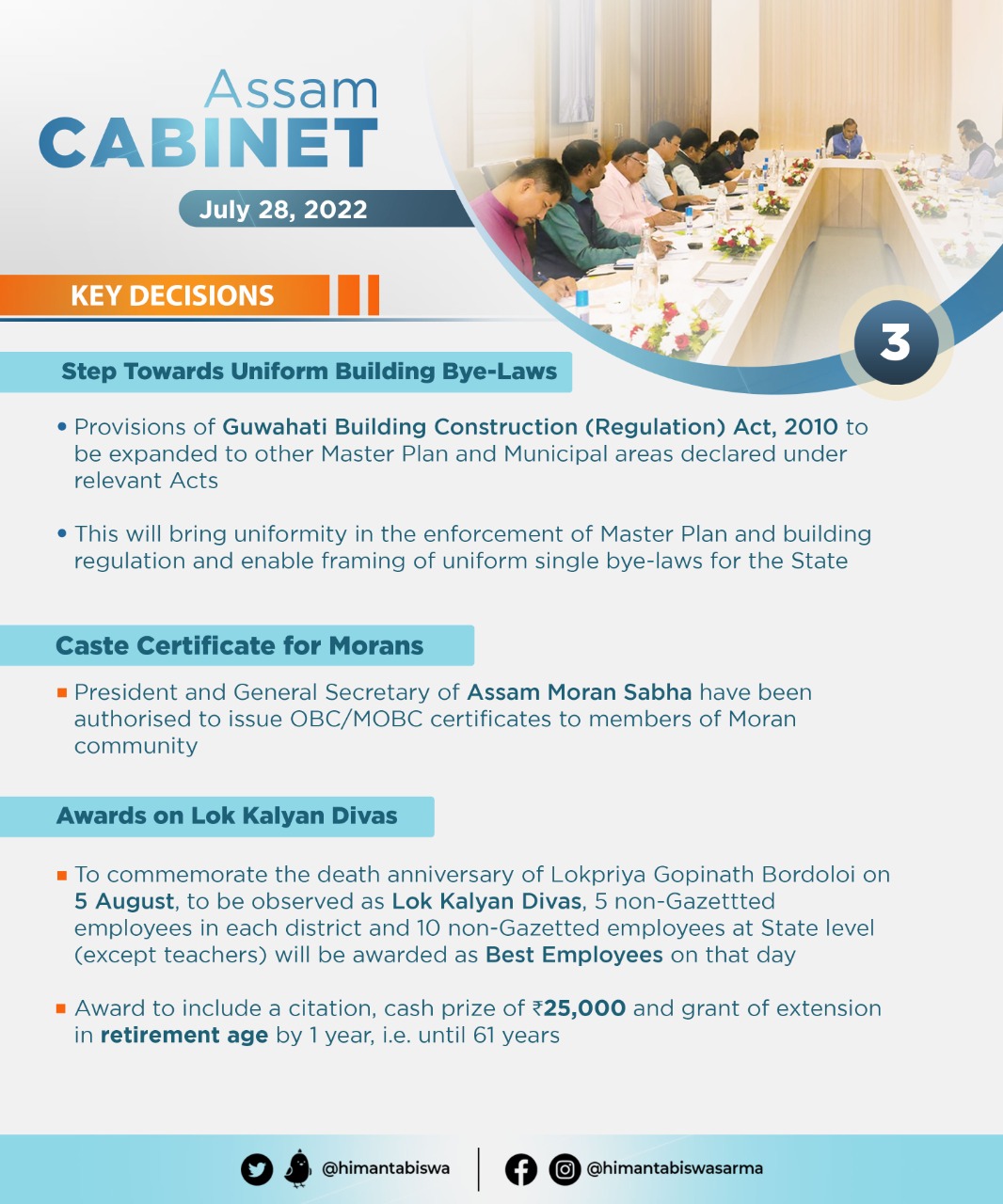 Cabinet Decisions taken on 28 July 2022 (3)