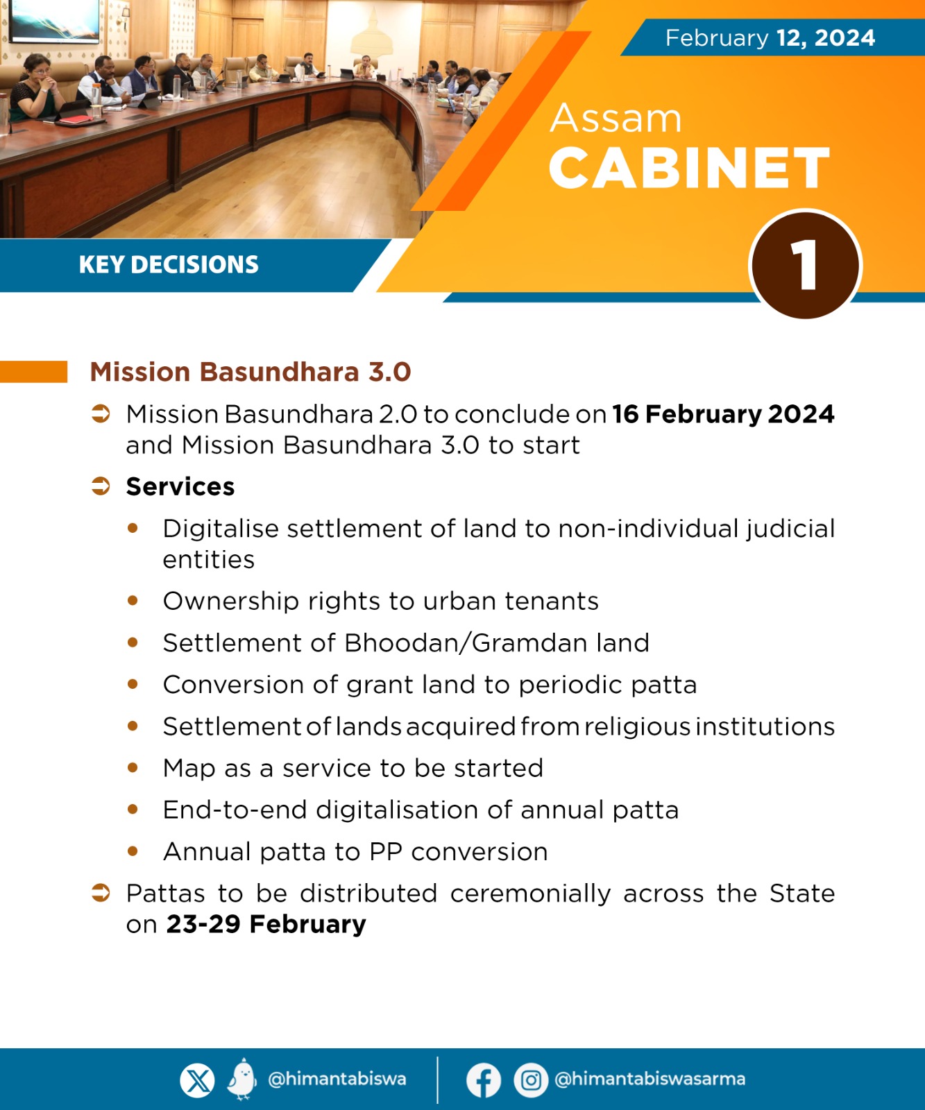 Cabinet decision on 12 February, 2024 