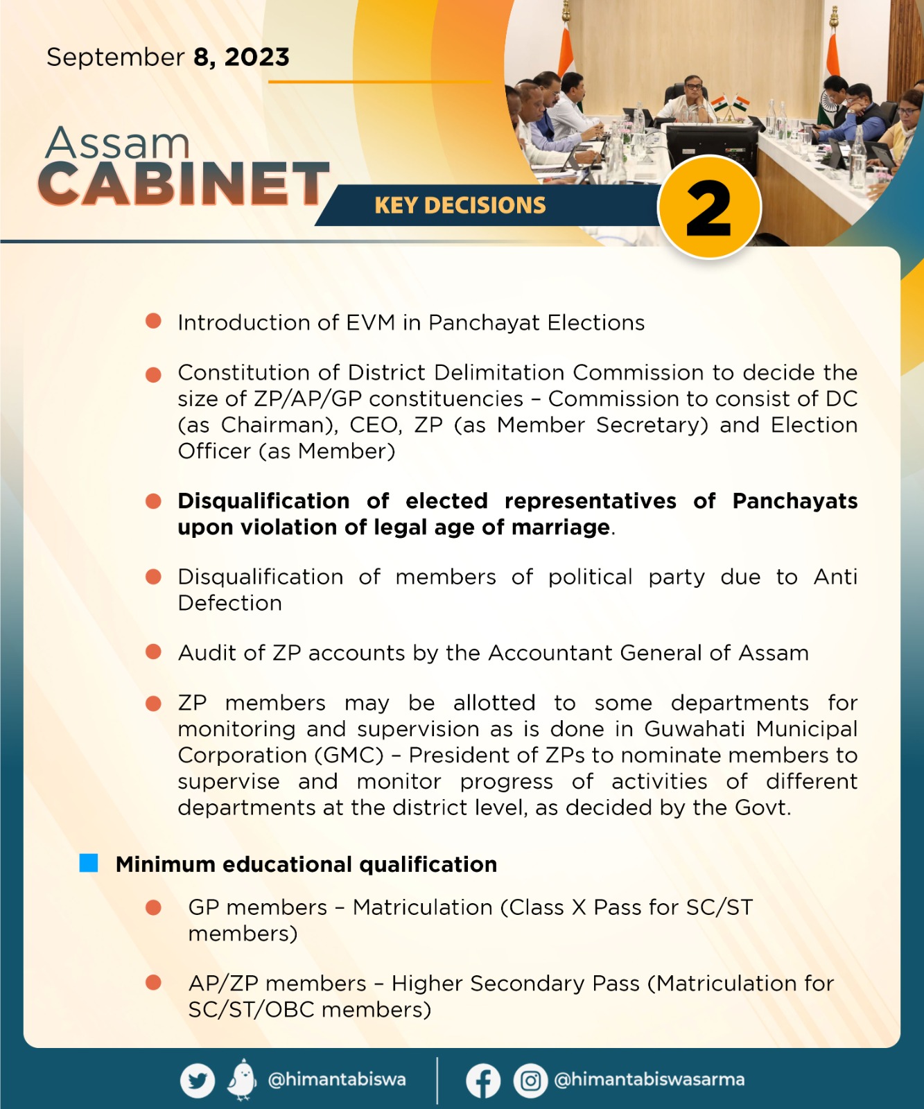 Cabinet Decision on 9th September, 2023 (2)