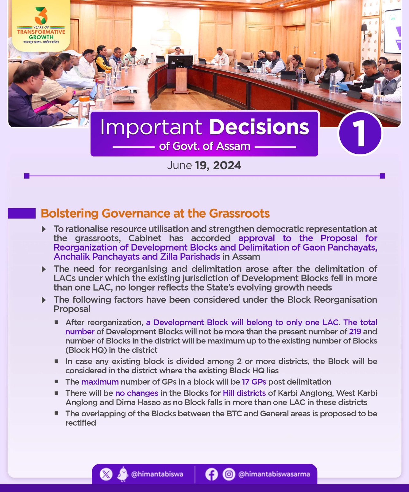 Cabinet Decisions on 19th June, 2024(1)