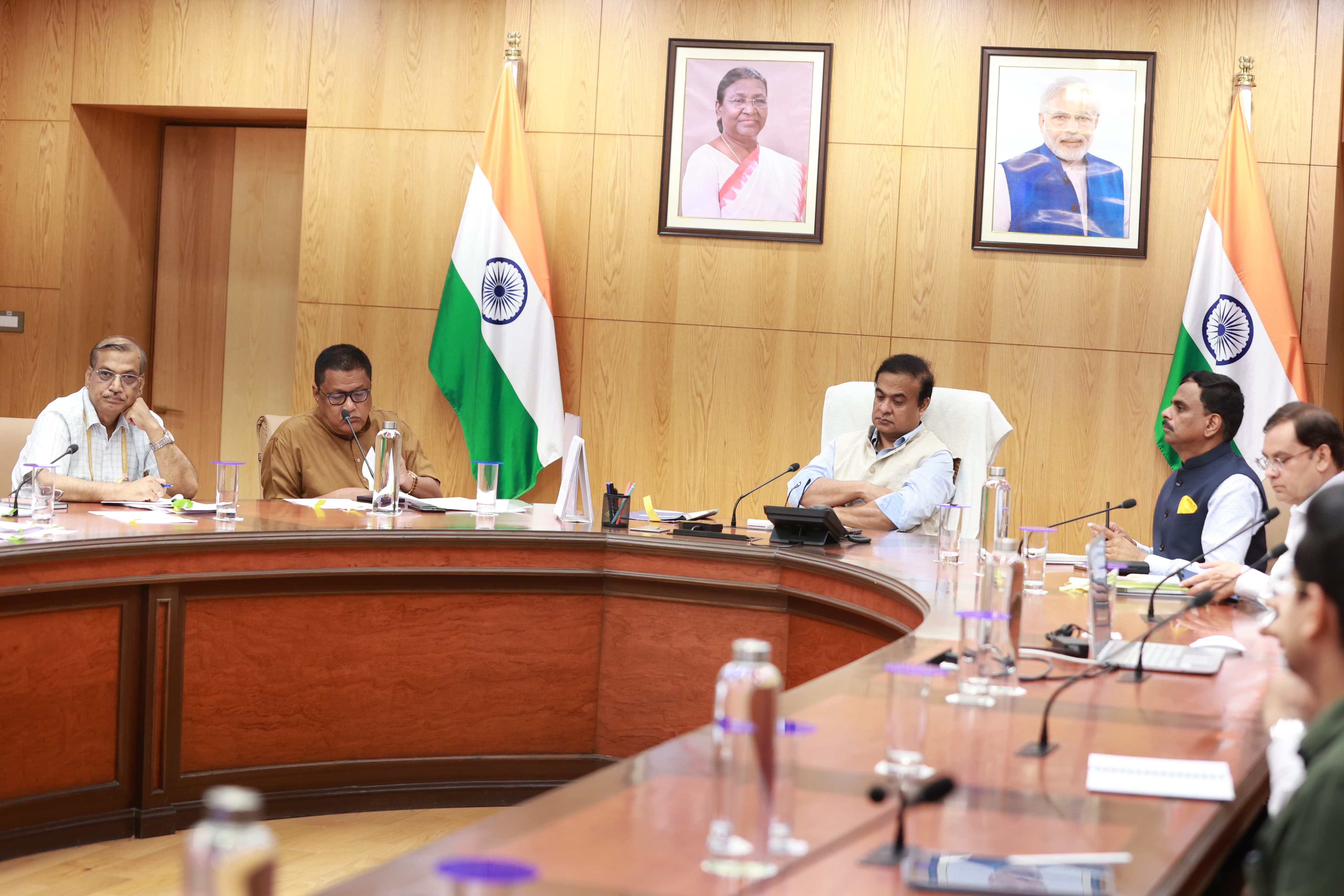 Meeting with officials of Education Dept to discuss the fee waiver scheme under Pragyan Bharti.