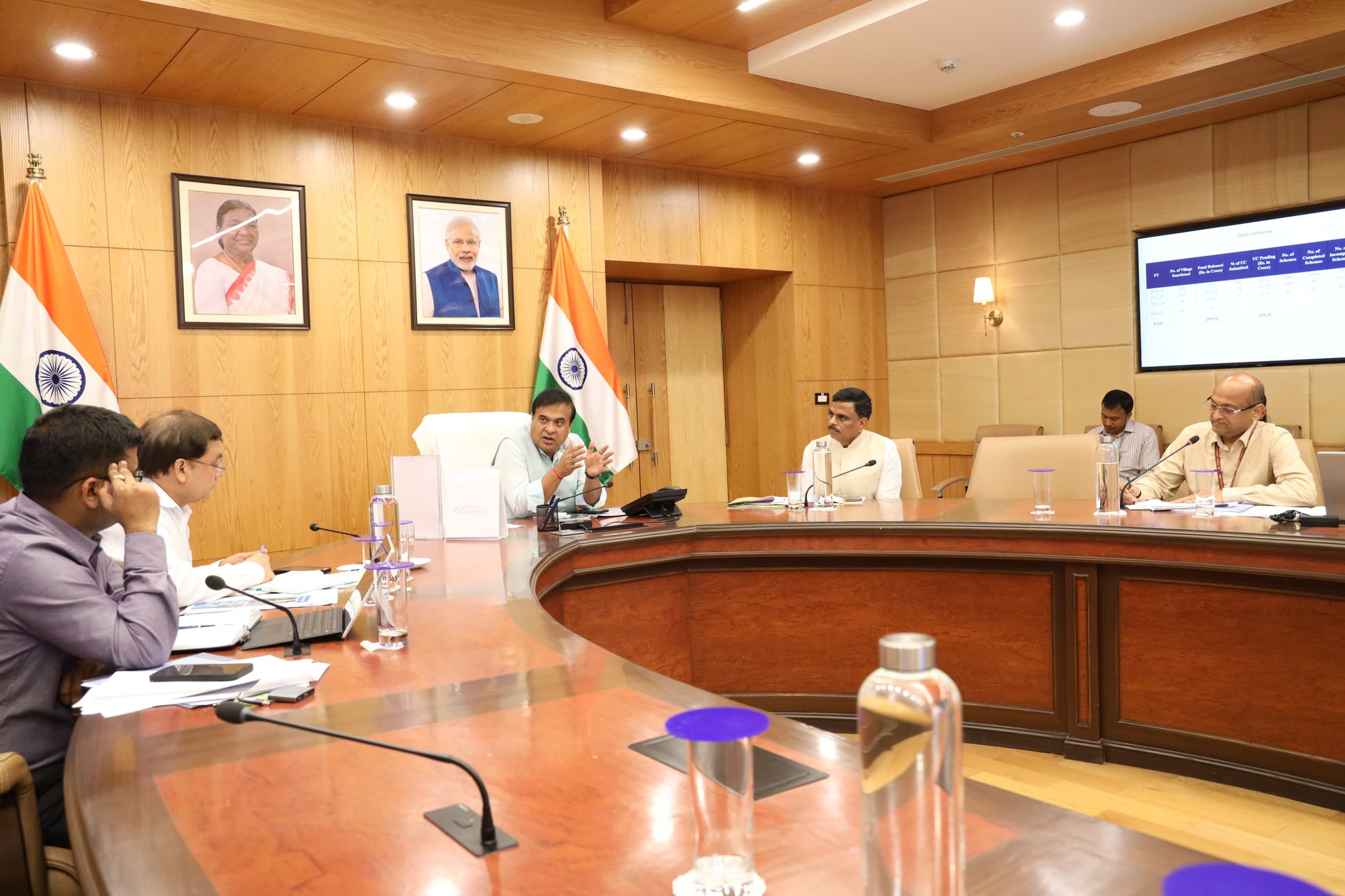 Review meeting of the progress of the Axom Adarxo Gram Yojana