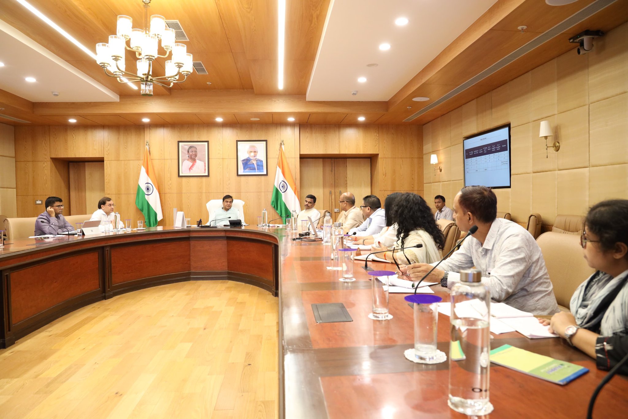 Review meeting of the progress of the Axom Adarxo Gram Yojana