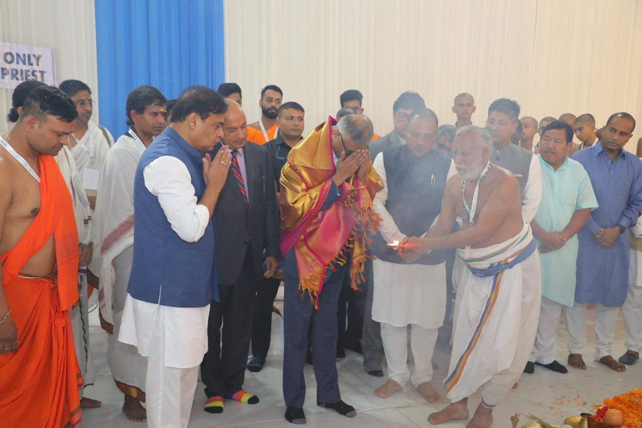Bhumi Pujan of the Tata Semiconductor facility in Jagiroad along with Chairman of Tata Sons, Shri N Chandrasekaran