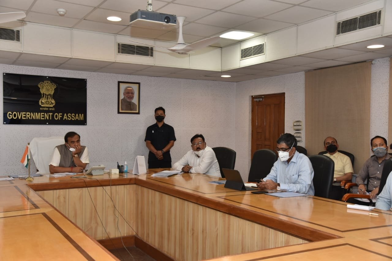 CM Dr.Biswa Sarma reviewing the Monsoon relief 